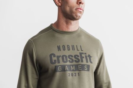 NOBULL Crossfit Games® 2021 Crew Sweatshirt Męskie - Bluza Zielone | PL-txdiZU2